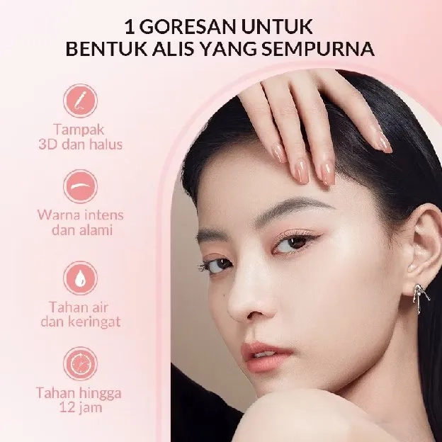 BUHOTEI Colorkey x Bioaqua Kosmetik Eyebrow Pencil Pensil Alis Tahan Lama Tahan Air BPOM Cosmetics M