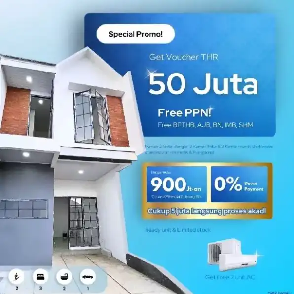 Rumah Baru dlm Cluster di Graha Raya Pinang.promo Kpr Dp0%.Free