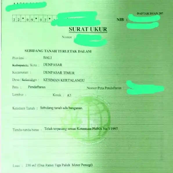 Dijual 2,3 are, Jl. Sekar Tunjung Gatsu Timur Kesiman Kerthalangu Denpasar