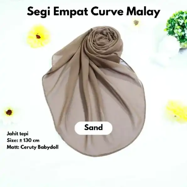 HIJAB SEGIEMPAT MALAY OVAL, SYAR'I MASA KINI, SEGI EMPAT CURVE OVAL KEKINIAN