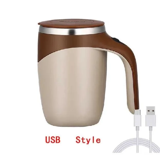 Gelas Aduk Otomatis Rechargeable Cangkir Kopi Teh Tutup Unik Self Stirring Cup Mug Automatic Mixing 