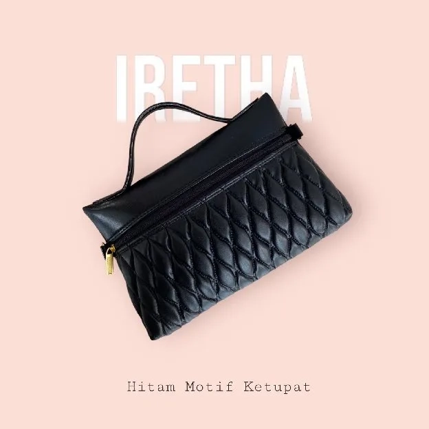 Premium Tas Iretha Clutch Selempang Motif Ketupat - dmn