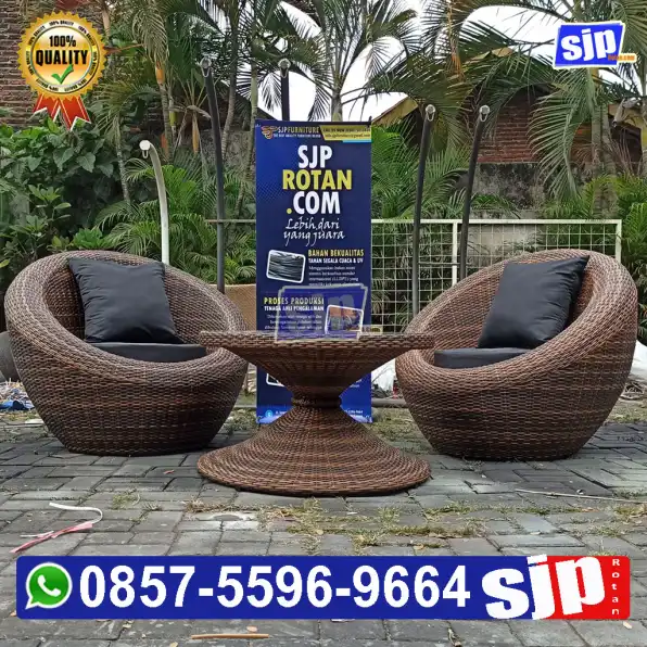 jual sofa bulat rotan sintetis