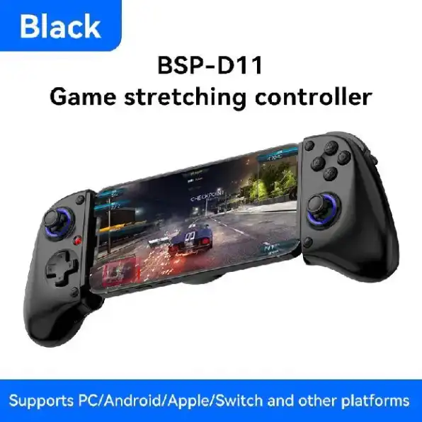 Gamepad BSP D11 Teleskopik Bluetooth 5.2 Nirkabel, Turbo, Getaran, Ergonomis, Multifungsi, Koneksi S