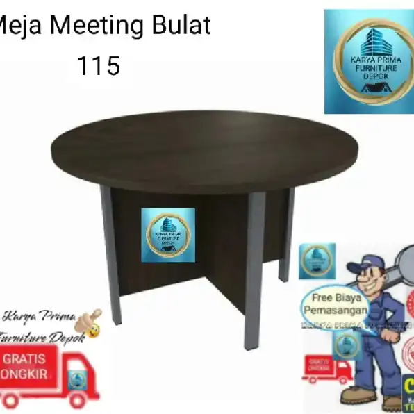 Meja Meeting Rapat Kantor Bulat kuat dan awet 1.350.000 free ongkir free biaya pemasangan COD 