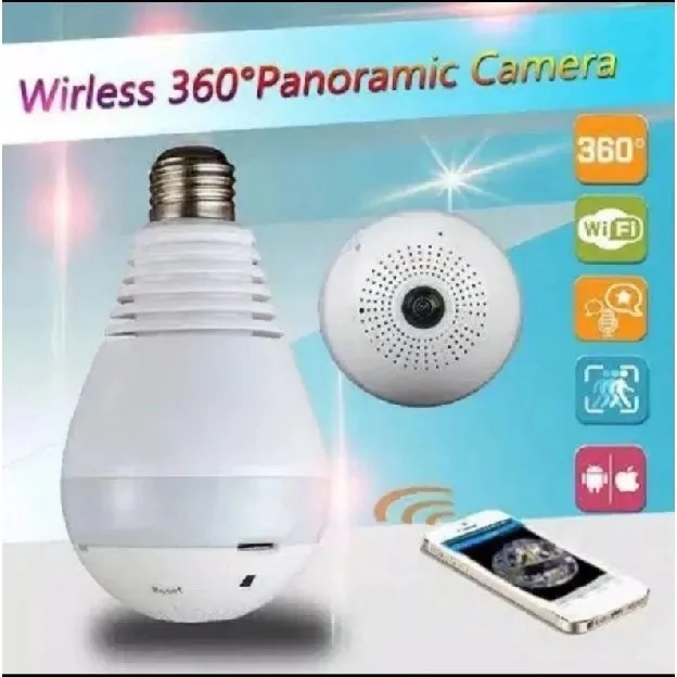 CCTV Bohlam Pengintai Panoramic Wireless V380pro Outdoor DAN Indoor / CCTV BOHLAM FULL HD / CCTV PEN