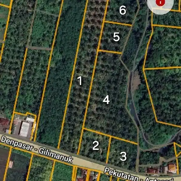 Dijual 3,075 Ha. Jl. Pekutatan Antosari Raya Denpasar Gilimanuk Pangyangan Jembrana