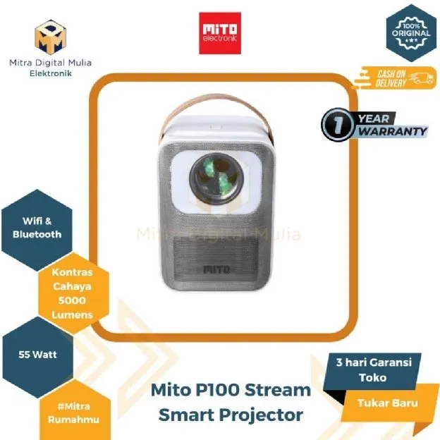 Stream Smart Projector P 100 Proyektor Android Full HD