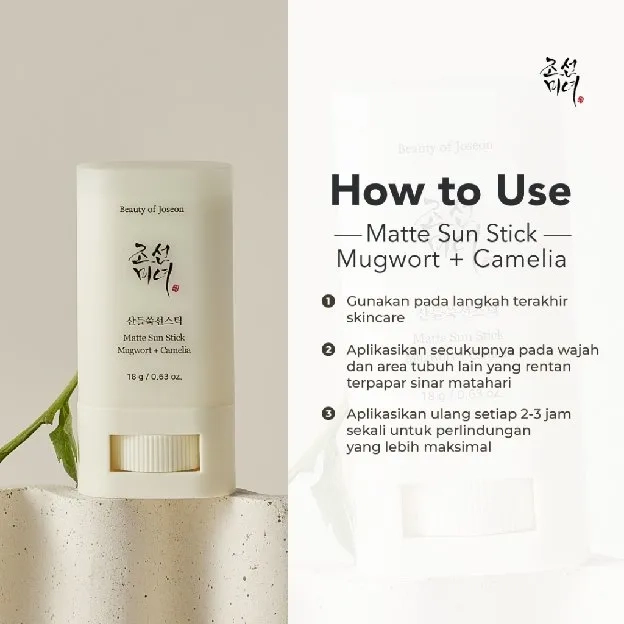 Beauty of Joseon Matte Sun Stick : Mugwort + Camelia 18g