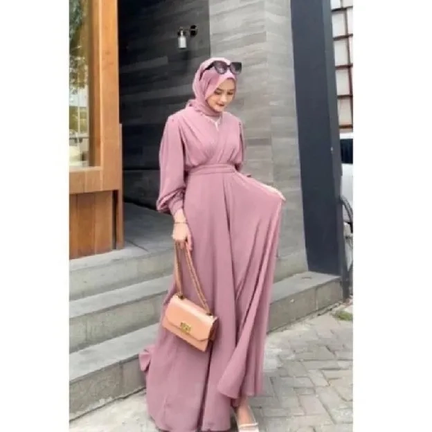 THERESA DRESS FULL FURING _ GAMIS TERBARU / GAMIS CERUTY / GAMIS SYARI / GAMIS POLOS