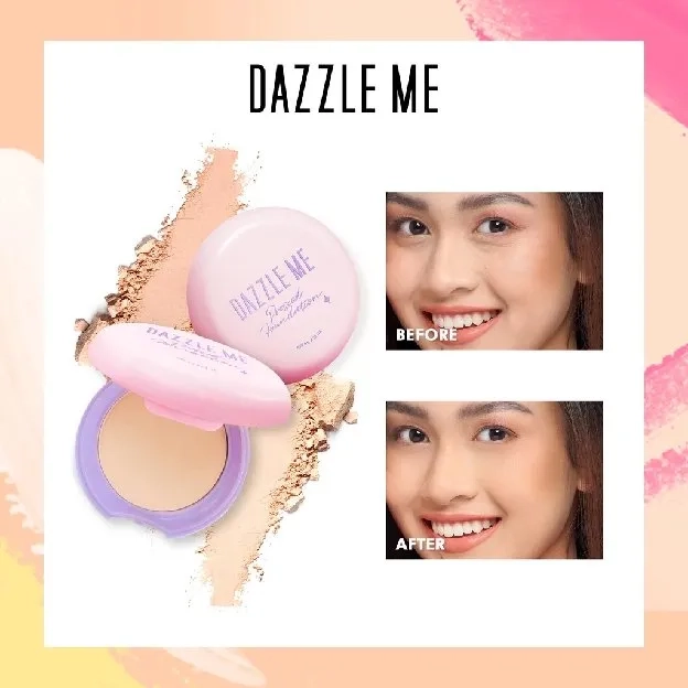 DAZZLE ME Muse Pressed Foundation | Long Lasting Filter Like Blurring Matte Compact Powder Oil-contr