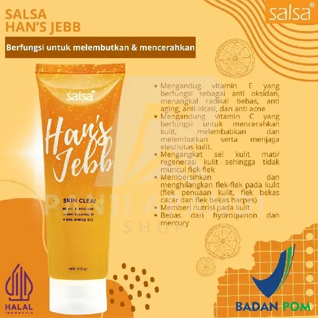 Salsa Hans Jebb Exfoliating Gel (Pembersih Penghilang Perontok Daki)