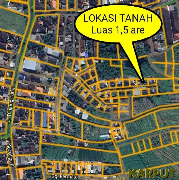 Dijual 1,5 are, Jl. Suradipa Tunjung Tutur Peguyangan Kaja Denpasar