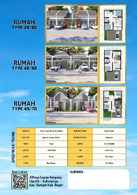 RUMAH MURAH DEKAT STASIUN DAN TOL 