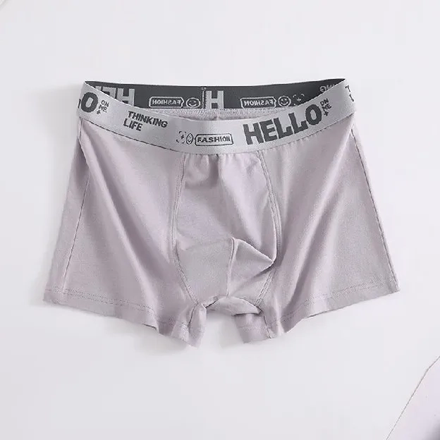 Boxer Celana Dalam Pria Dewasa Fashion Men Hello On Me Cook High Quality Remaja Jumbo Sampan Katun