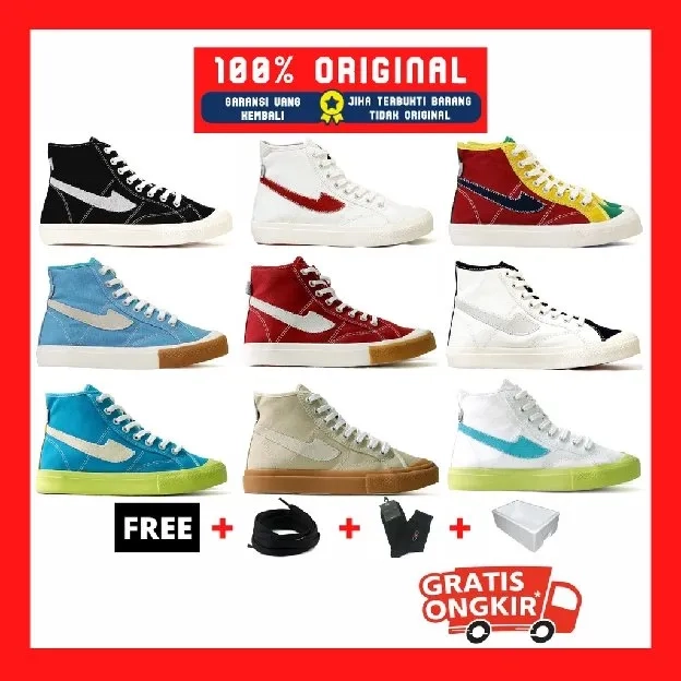 Original Not Sepatu Compass Gazelle High Sneakers Lokal Casual Pria dan Wanita Hi