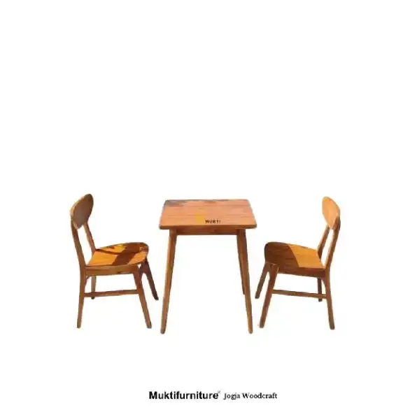 Meja Makan Scandinavian Minimalis Aesthetic 4 Kursi 