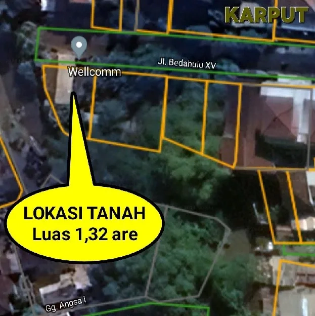 Dijual 1,32 are, Jl. Bedahulu Gatsu Tengah Peguyangan Denpasar