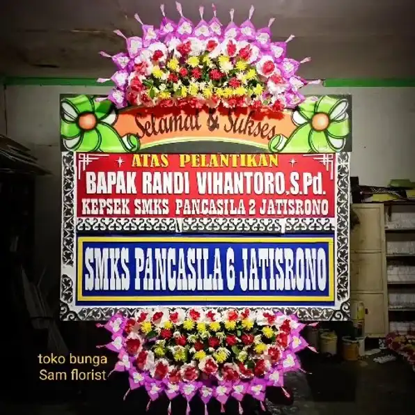 karangan bunga Wonogiri Sam florist Jl.melati I,Jatirejo Wonoboyo,Wonogiri #karanganbungawonogiri