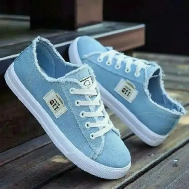 Sepatu Sneakers Jeans Denim Wanita - dmn