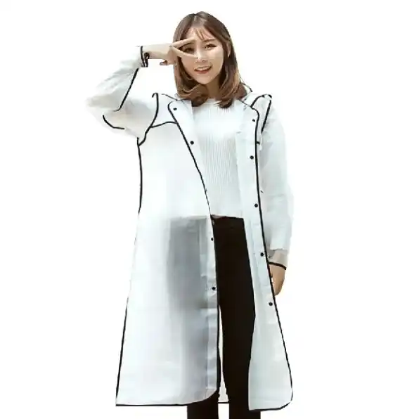 Jas Hujan Transparan Raincoat Korean Style Jas Hujan Ponco Dewasa Pria Wanita