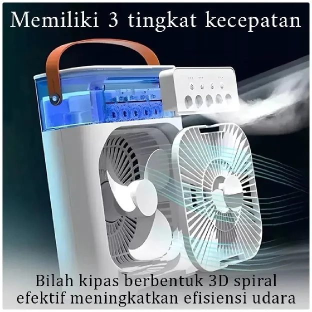 PROMO Ac Mini Humidifier Cooler Portable + Kipas Angin Pendingin Ruangan Mini