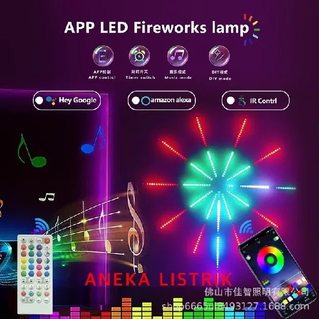 LAMPU LED STRIP MODEL KEMBANG API / ROCKWARE FIREWORK LED MAGIC COLOR LAMP / LAMPU STRIP KEMBANG API