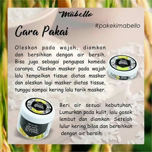 MABELLO LULUR HITAM / BEDA LOTONG BPOM ORIGINAL / LULUR WAJAH DAN BADAN