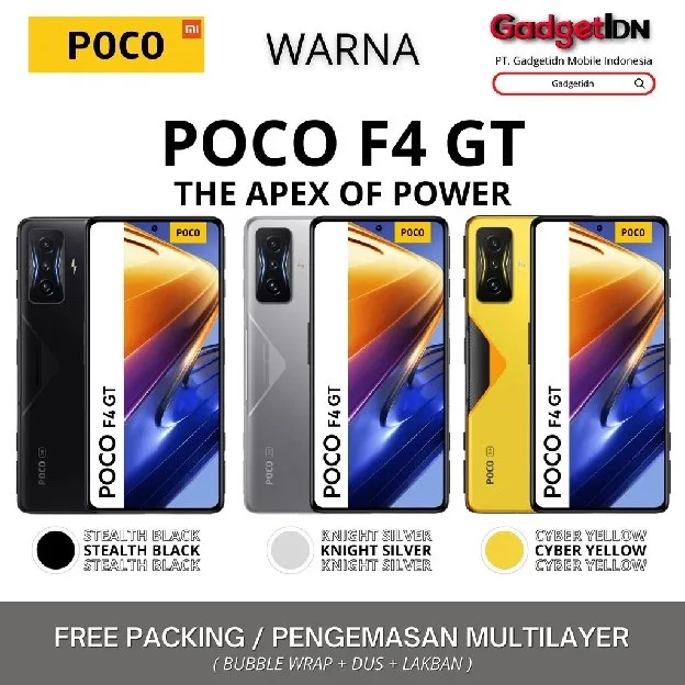 POCO F4 GT 5G 12/256GB GARANSI RESMI XIAOMI INDONESIA