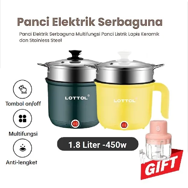 Panci listrik serbaguna panci kukus elekrik multi fungsi 1.2L / Panci Penggorengan Elektrik