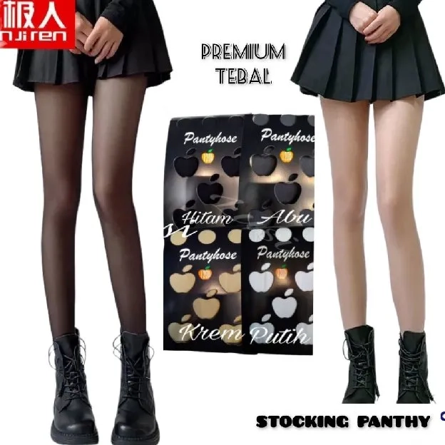 Stocking Wanita Panty Apple Tebal Elastis / Kaos Kaki Stocking Celana Wanita Cocok Untuk Kerja Nutup