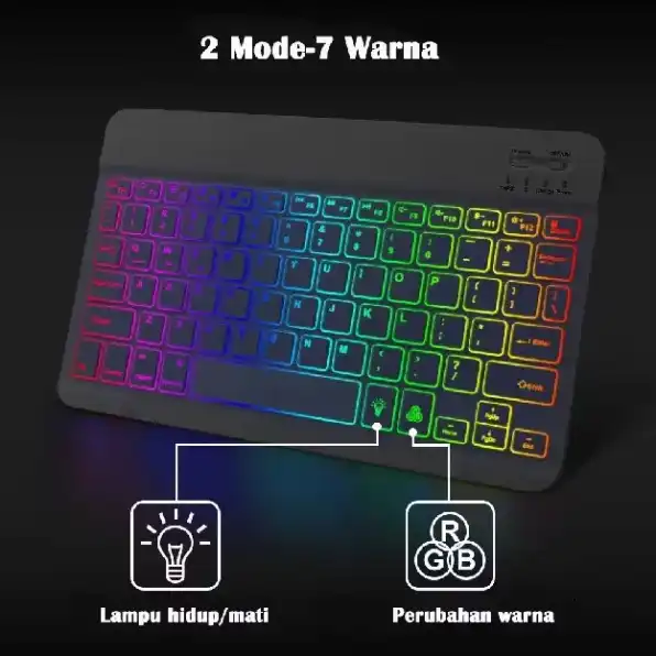 Backlit Backlight Wireless Keyboard And Mouse LED Colorful Bluetooth Keyboard For iPad Laptop Androi