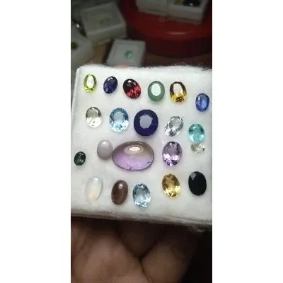 natural 21 batu mulia permata asli bukan sintetic sapphire topaz aquamarine dll 