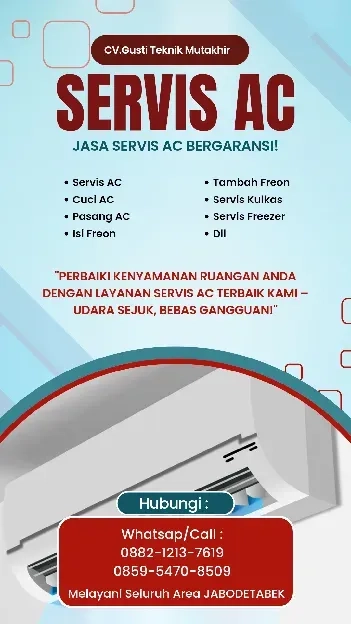 Jasa Pasang AC,Service Ac,ISI freon,Pindah AC dan lainnya Teliti &Profesional 👍