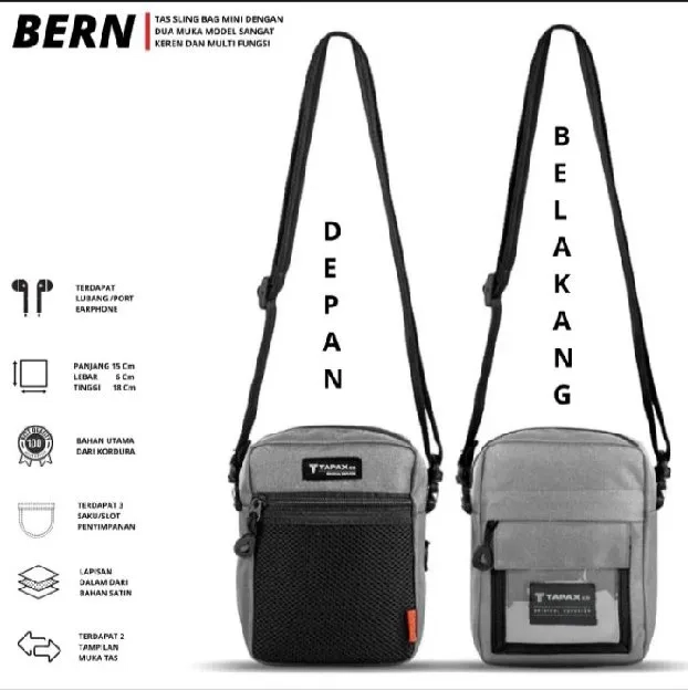 Tas Selempang Pria Tapaxco Bern New WaterProof