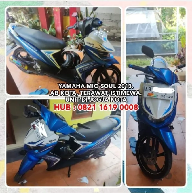 JUAL CEPAT YAMAHA MIO SOUL 2013 (AB KOTA) TERAWAT ISTIMEWA.UNIT DI JOGJA KOTA. H: 082116190008