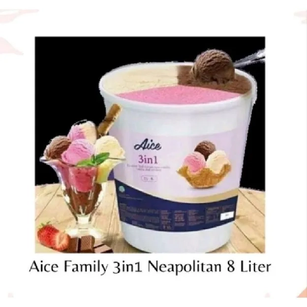 ICE CREAM AICE 3 RASA 8 LITER