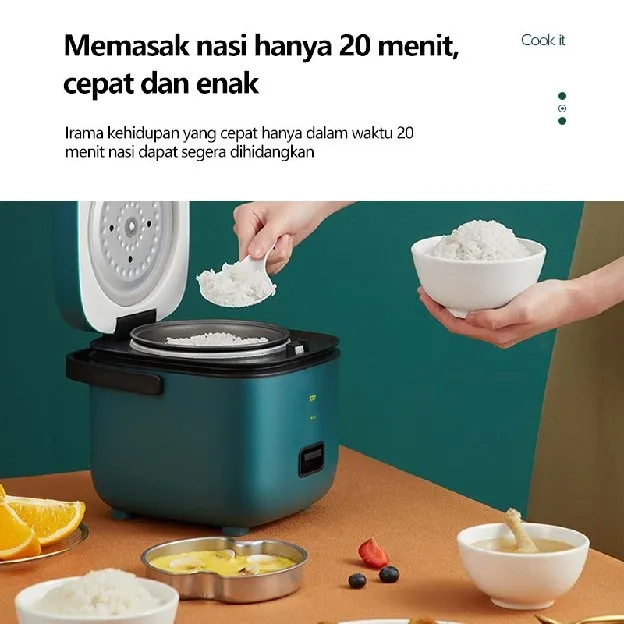 Small Rice Cooker HRRC03 Bucket Beras Portabel/Versi Perjalanan/Versi Siswa/Mini