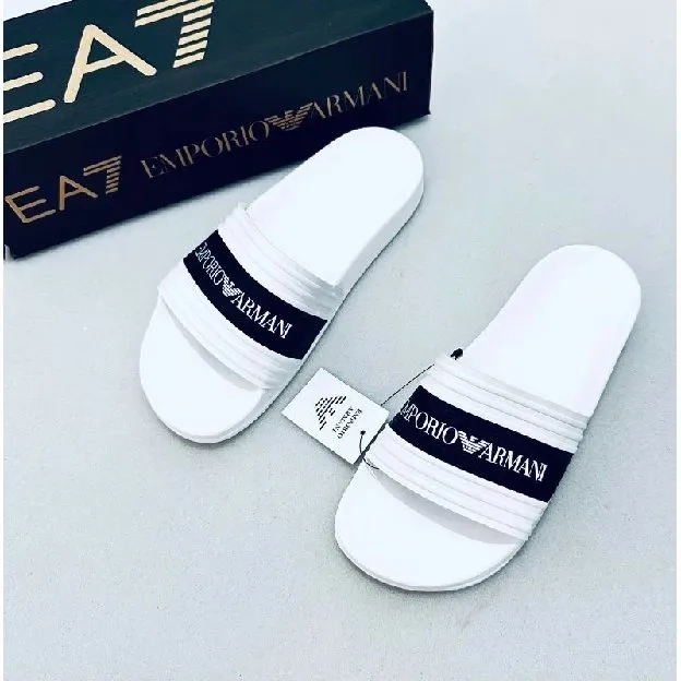 Sandal selop slip on pria emporio armani ea