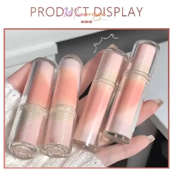 KEKEMOOD Watery Glow Lipstick Lip Jelly Keke Mood Lip Balm Water Light Solid Lipstick Mirror Moistur