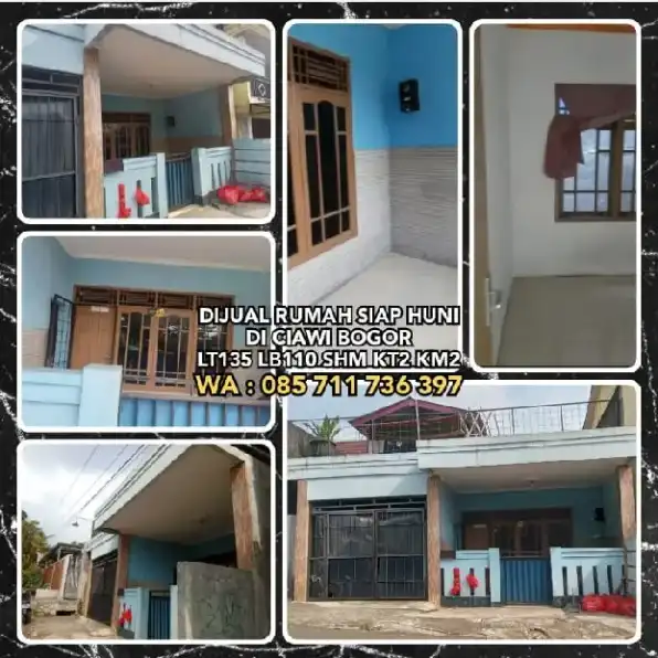 DIJUAL RUMAH STRATEGIS SIAP HUNI DI CIAWI BOGOR.LT135 LB110 SHM KT2 KM2.WA: 085 711 736 397* 