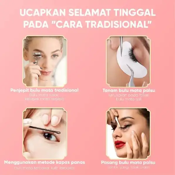 Penjepit Bulu Mata Elektrik Electric Eyelash Curler EC1 Big Eye Curling Long-lasting hold