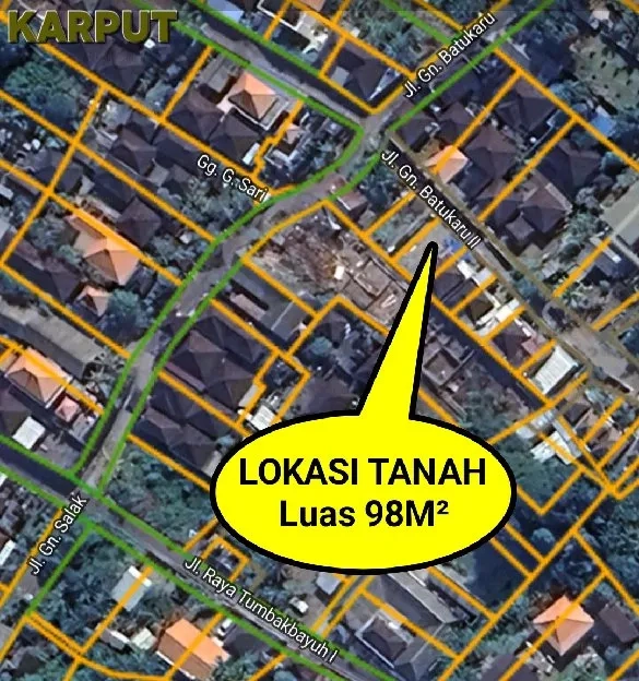 Dijual 98M², Jl. Gunung Batukaro Tumbak Bayuh Pererenan Mengwi