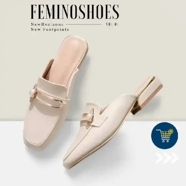 Sepatu Hak Tahu Sepatu Mules Flatshoes Heels Sepatu tunggal dengan tumit berat wanita, kepal