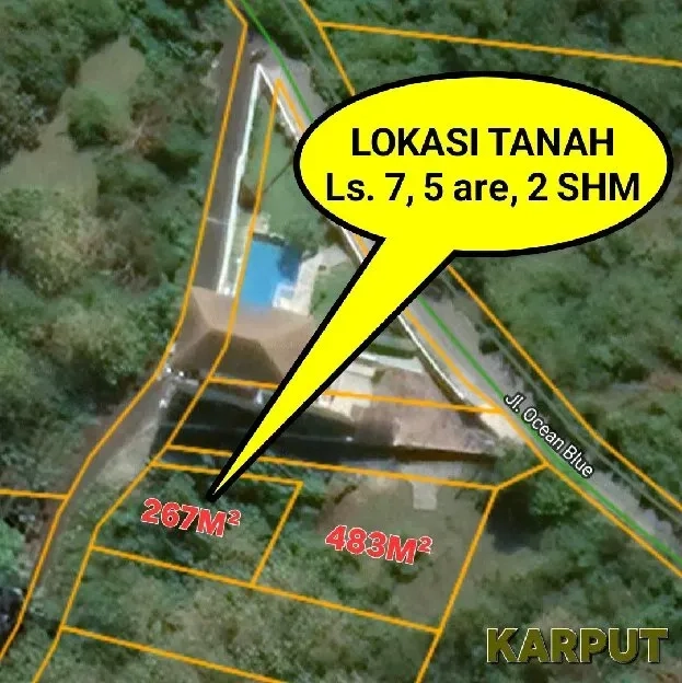 Dijual 7,5 are, Jl. Ocean Blue Dharmawangsa MELASTI Bualu Benoa Kuta Selatan