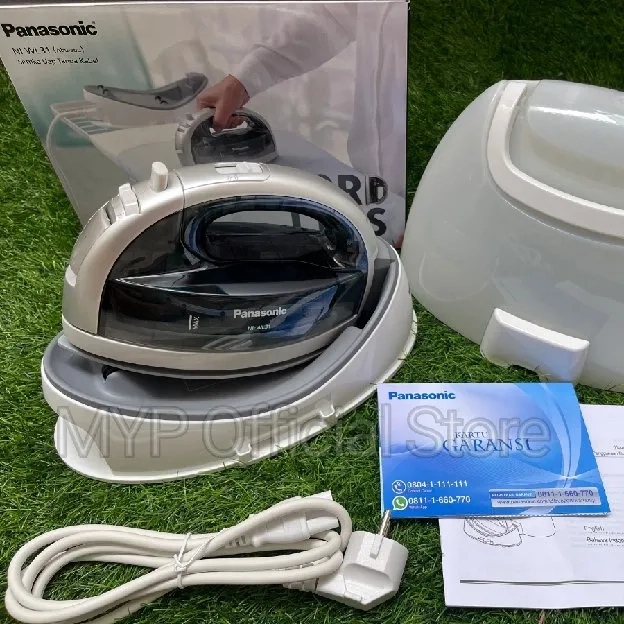 Setrika Uap Panasonic Tanpa Kabel NI-WL41 VSR dan New Produk NI-WL31 900 Watt Cordless Steam Iron