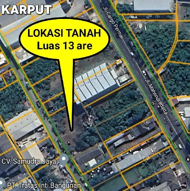 Dijual 13 are, Jl. Cargo Taman Utara CITRA LAND Ubung Denpasar