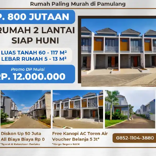 Rumah siap huni dan murah di pamulang