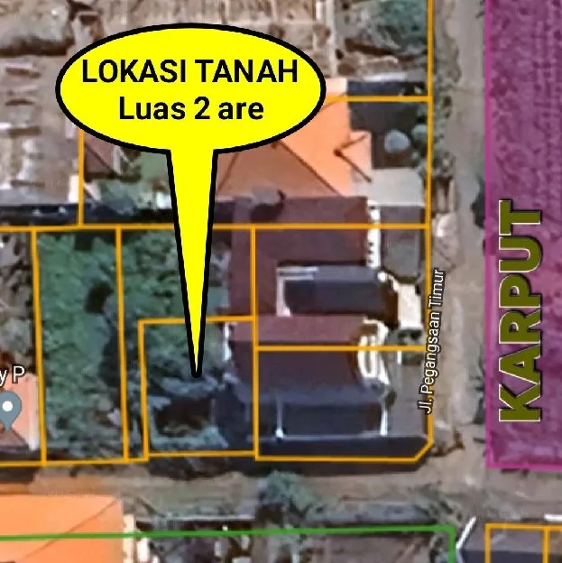 Tanah 2 are, Jl. Letda Tantular Pengangsaan Timur Renon Denpasar