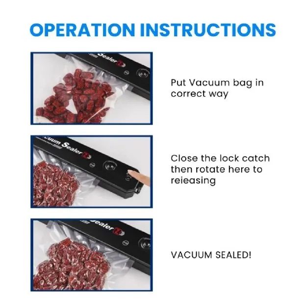 Vacum Sealer Fresh Makanan Food Packing Machine /Mesin Vacuum Sealer Makanan FOOD GRADE Free 10 Plas